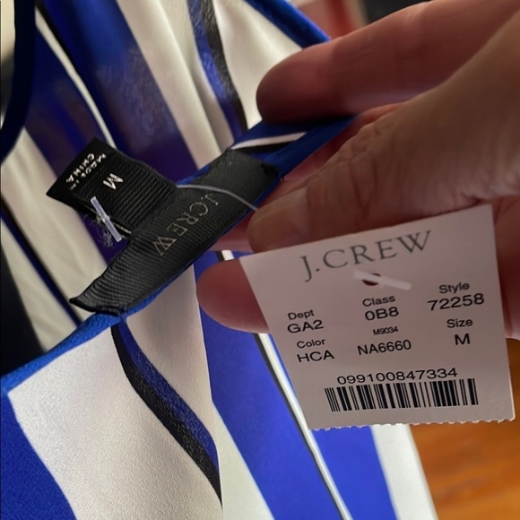 ☀️🕶️J. Crew Blue and White Striped Swim//Slip Coverup☀️🕶️ - Picture 7 of 11